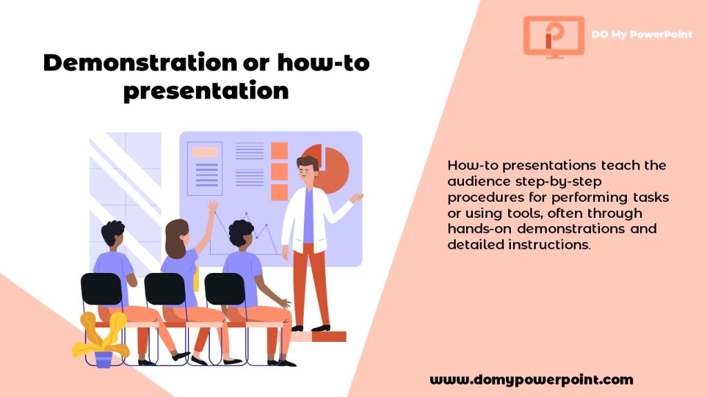 Demonstration or how-to presentation