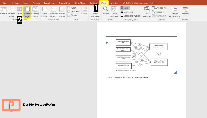 Print PowerPoint Handouts Notes