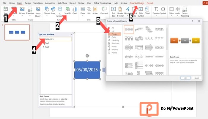 Create Timeline PowerPoint Dates