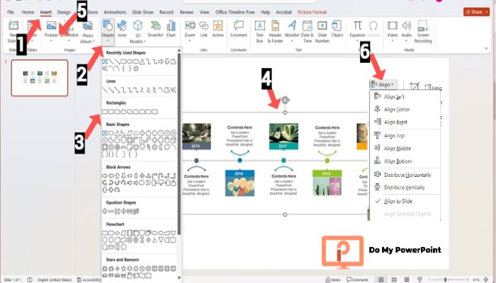 Create Timeline PowerPoint Manually Pictures