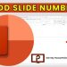 add slide numbers in PowerPoint