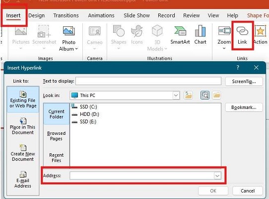 Insert PDF into PowerPoint Online