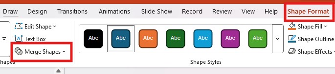 PowerPoint 2024 Merge Shapes