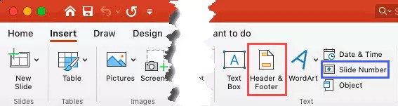 Insert Slide Numbers on Mac PowerPoint