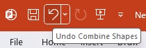 undo combine merge shapes PowerPoint