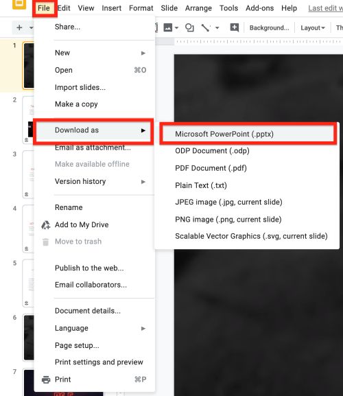 google slides export PowerPoint