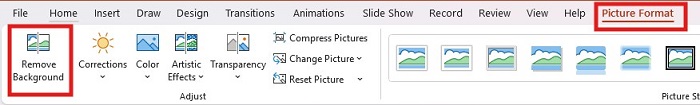 remove background PowerPoint